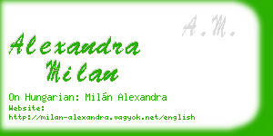 alexandra milan business card